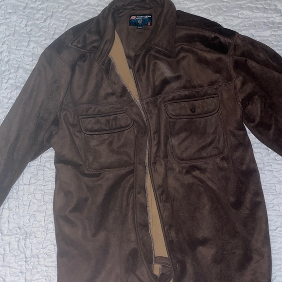 suede point zero brown jacket - Picture 1 of 3